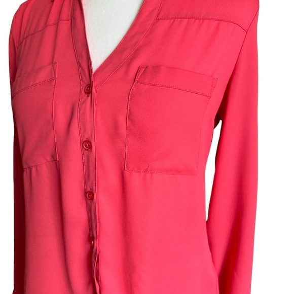 Express The PortoFino Roll Tab Button Down Collared Shirt Sz XS - Picture 4 of 16